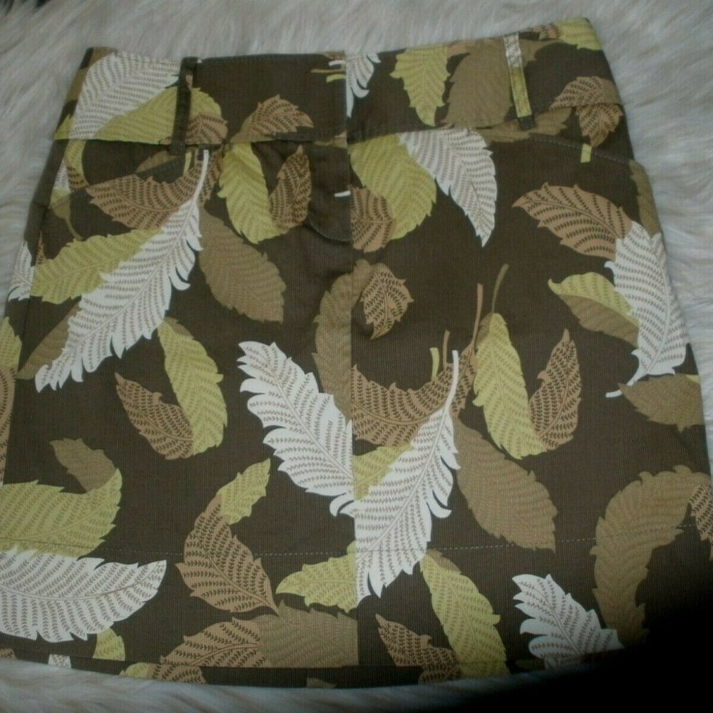 Ann Taylor LOFT Multi Green Floral MiniSkirt 4